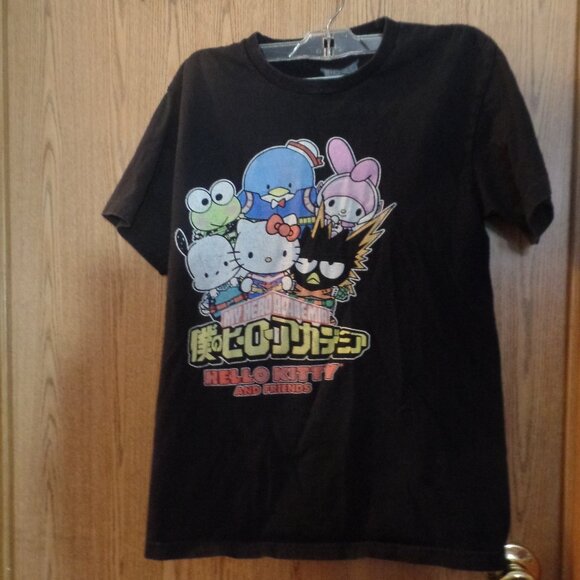 My Hero Academia Hello Kitty and Friends Black Graphic T -Shirt, Size S - Picture 1 of 2